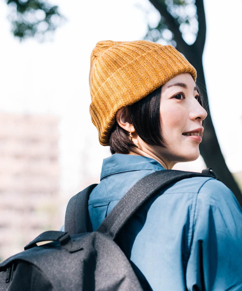 Nakota Cotton Knit Made in Winter and One Size Fits Coffee Brown Hat, Tagless, Japan, Hat, Men's Women's, All,