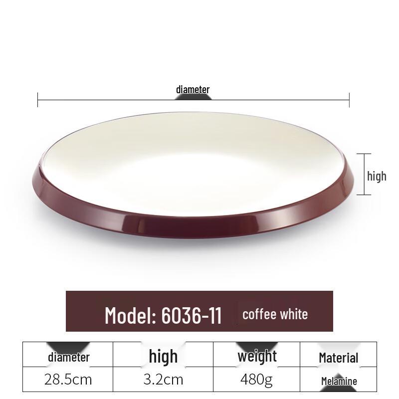 Commercial Grade Melamine Round Serving Plate