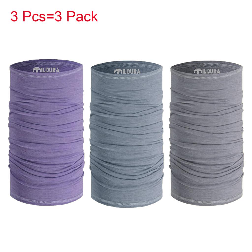 Adult 100% Merino Wool Neck Gaiter Light Quick Dry Breathable Face Mask for Ski Hiking Neck Tube Scarf Multifunctional Headwear