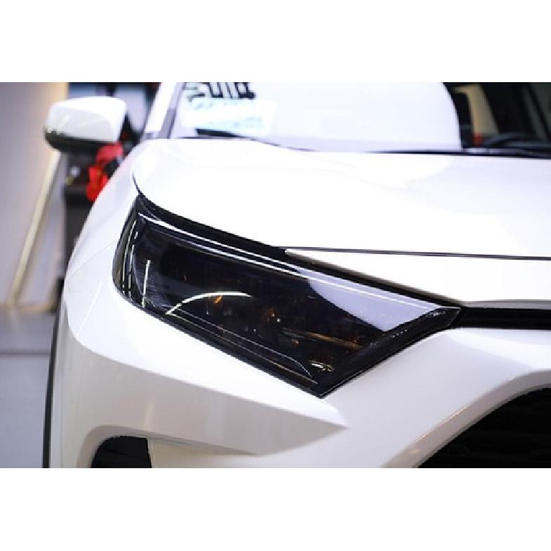 For Toyota RAV4 -2024 Smoked Black Headlight Protective Film TPU Sticker