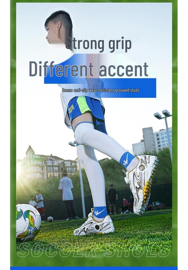 New Arrival Children's Low-Top Football Shoes with Long & Short Spikes for Teen Training & Competition