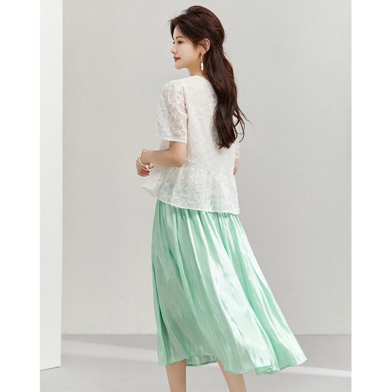 French Style Pleated Skirt & Lace Top Set M