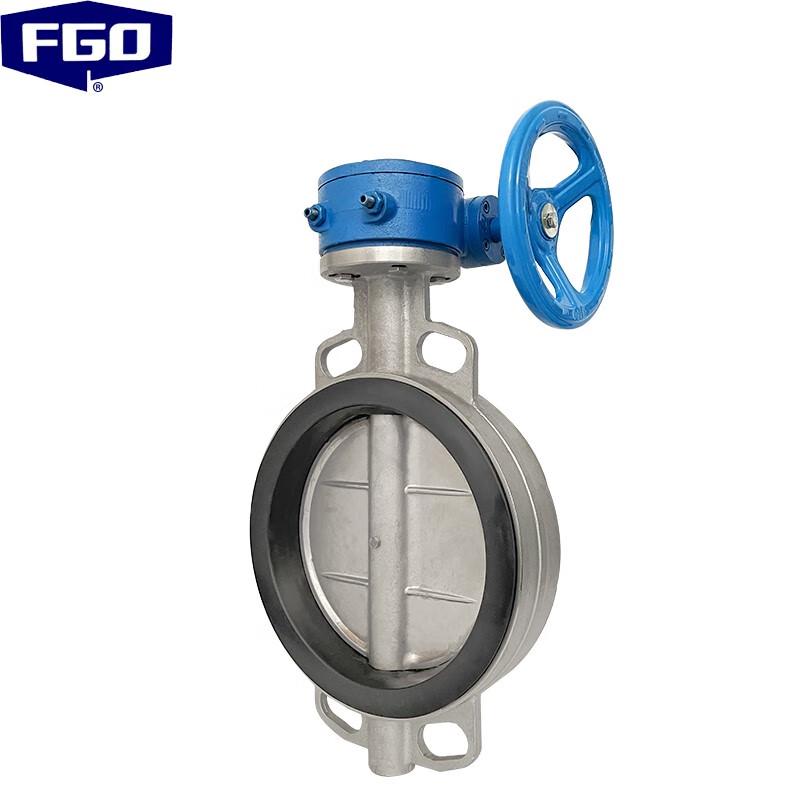 FGO Stainless Steel Wafer Butterfly Valve DN100