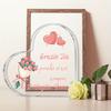 2D Flat, "Grazie Zia" Heart-Shaped Acrylic Thank You Gift Tabletop Decor Plaque, Floral Design, Home Decor Plaque Hanging Wall Art Decorative Garden D