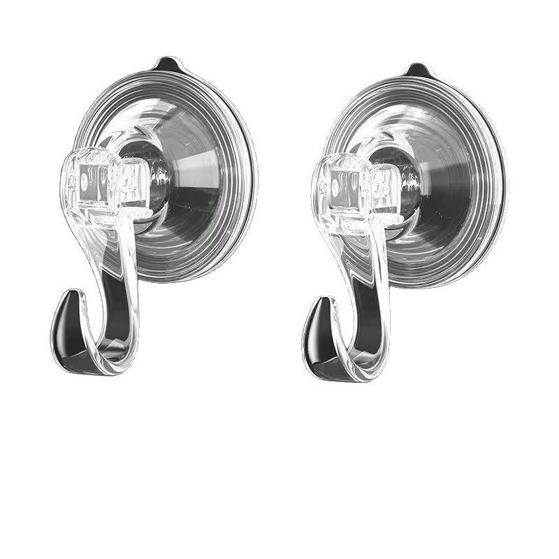 Enhanced Nail-Free Suction Cup Hook: Removable Multi-Purpose Hanger for Kitchen & Bathroom Tiles.
