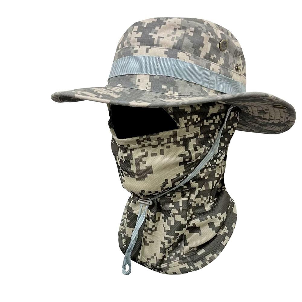 Fashion UV Protection Balaclava Hat Face Cover UPF 50+ Sun Hat Large Casual Bucket Hat Hiking
