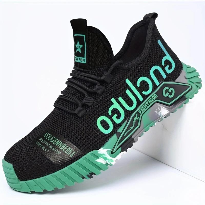 Steel Toe Anti-puncture Men's Safety Shoes Reinforced Sole Slip Resistant Shoes Man Lightweight Breathable Men's Work Shoes