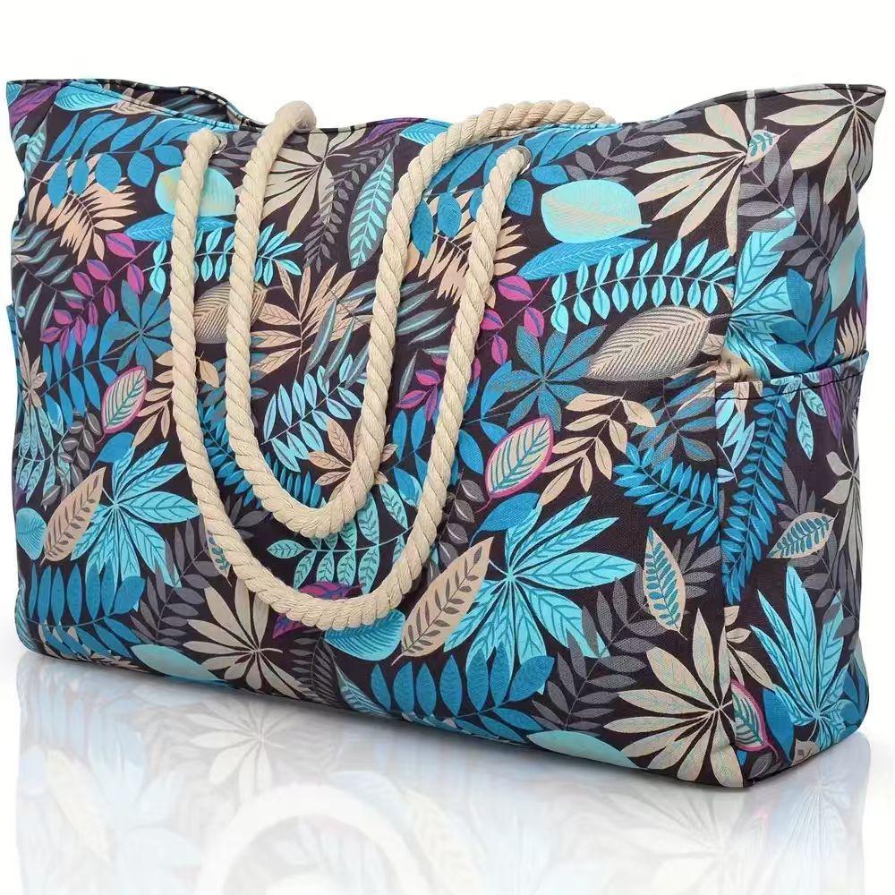 Large Striped Casual Beach Bag