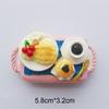 Mini Kitchen Supplies Cute Girl Series Creative Resin Refrigerator Magnet Simulation Food Ice Cream Sticker Decoration Gift