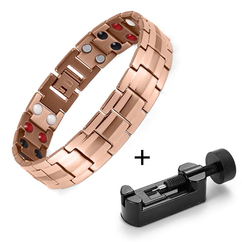 Fashion Jewelry Healing FIR Magnetic Bracelets Titanium Bio Energy Bracelet for Men Blood Pressure Accessory Wristband