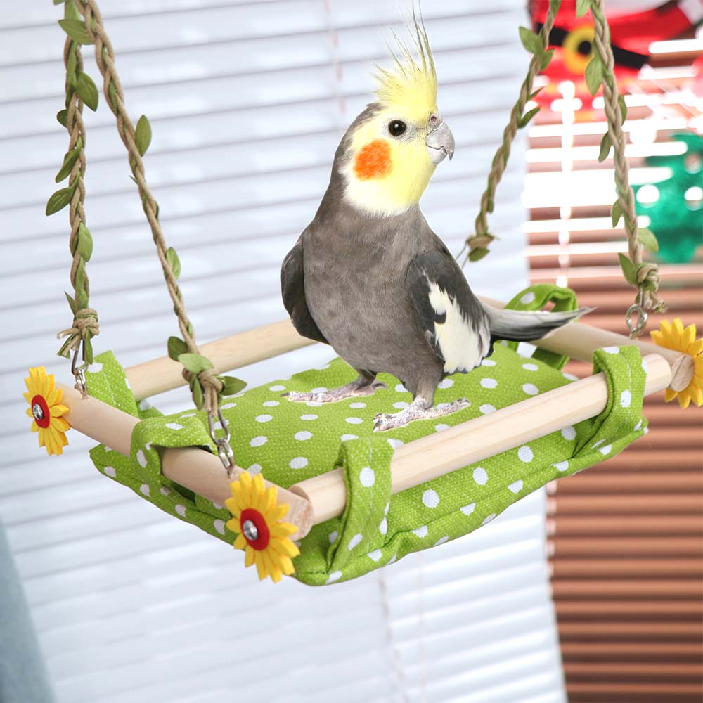 Removable Bird Hanging Hammock Breathable Bird Cage Stand  For Parrot Hamster Lovebird
