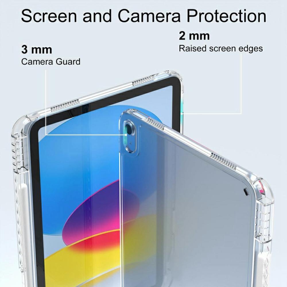 For iPad (2025)/iPad 10.9 (2022) Case Corner Protection Clear Acrylic+TPU Tablet Cover