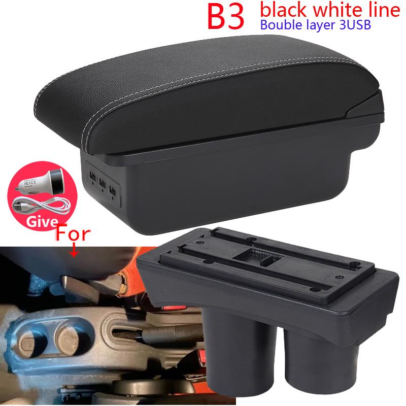 For Citroen C2 Armrest Box For Citroen C3 C2 Car Armrest Storage Box Cup Holder Modification Accessorissories