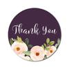 Darling Souvenir Personalized Floral Border Elegant 1.6 Inches Round Thank You Stickers DIY-45