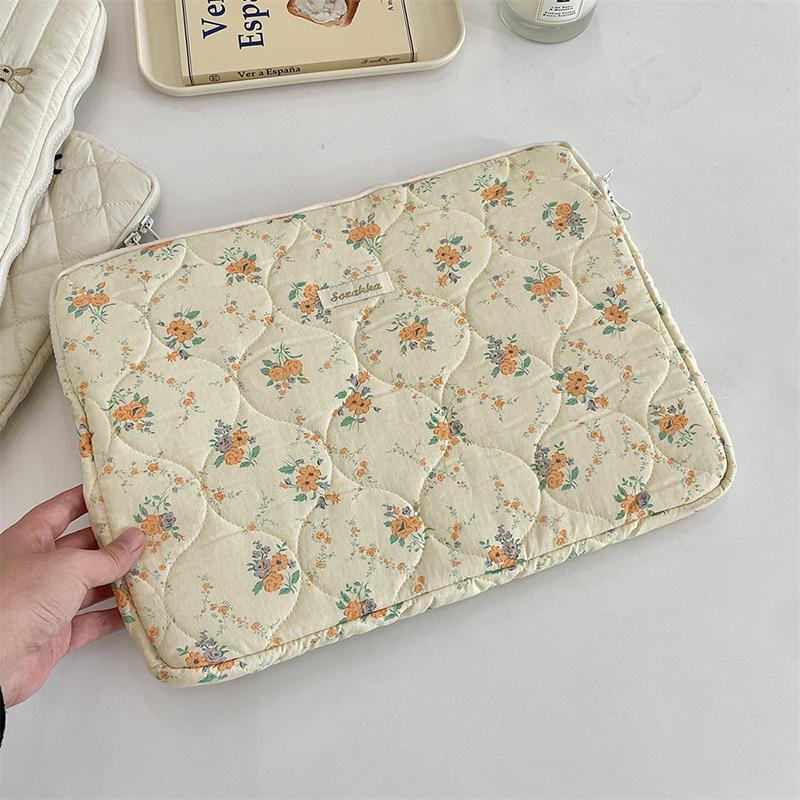 Cute Embroidery Bow Or Floral Graphic Laptop Bag Tablet Sleeve Case 11 13.3 14 15.6 Inch For Tablet Pc Laptop