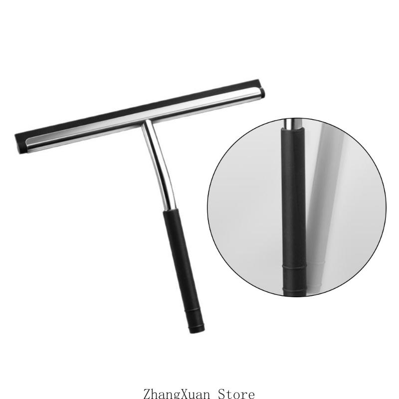 3XUF Space Saving Bathroom Squeegee Scraper Stainless Steel Blade Hanging Hook Design Efficient Glass Window Cleaner