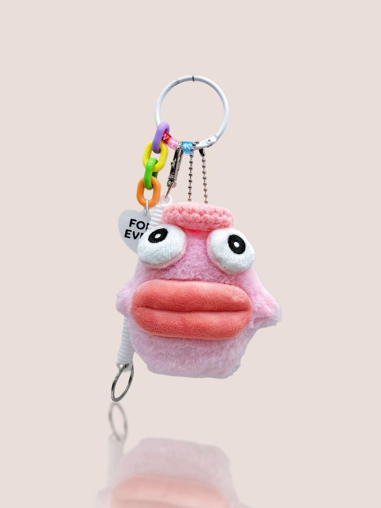 Cartoon Ugly Cute Frog Pendant Doll Funny Big Eyes Sausage Mouth Frog Bag Pendant Keychain