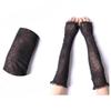 Gothic Lolita Mädchen Schwarz Spinnennetz Handschuhe Fingerlos Spitze Netz Fäustlinge Punk Harajuku Frauen Sexy Halbfingerlänge Ärmel Neu