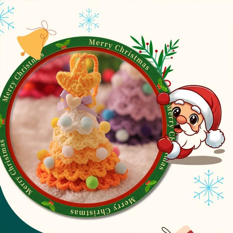 Flauschige Weihnachtsglocke Hängende Dekoration Einfache Montage für Zuhause Party Festival Atmosphären Gestrickter Feiertagsakzent