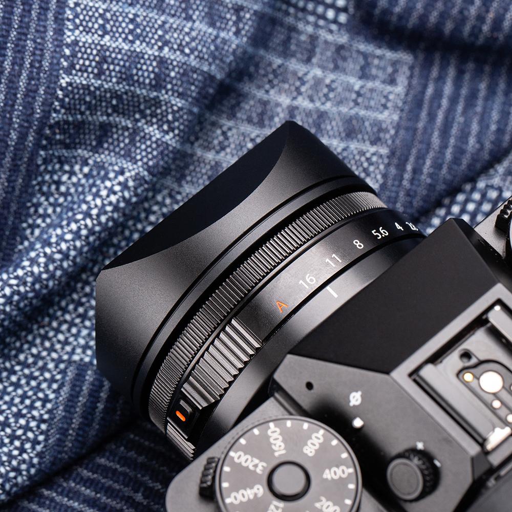 XE5 XF 27f2.8II Lens Hood with 39mm Adapter Ring for Fujifilm Fuji XF27mmF2.8 II XF23mmF2.8 R WR Metal Lens Shade Accessories