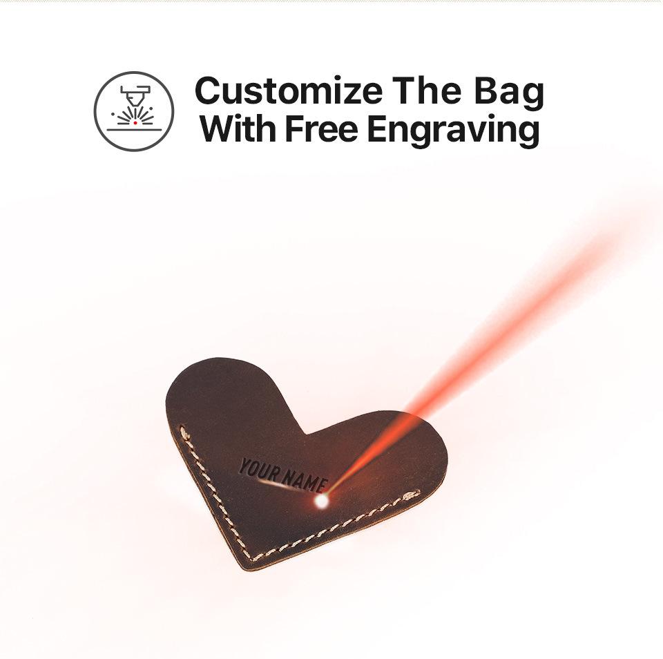 Handmade Heart-Shaped Retro Leather Bookmark – Personalized Creative Genuine Leather Page Holder.