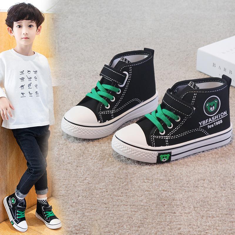 

2024 Детская парусиновая обувь для мальчиков, кеды, детская обувь для девочек, повседневная обувь на мягкой подошве, обувь для малышей, кроссовки Niños Lienzo Zapato 31insole19.5cm зелёный