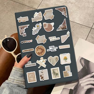 120ks Vintage samolepka Vodotěsná Scrapbook Estetická samolepka na deníky Lahve na vodu Dekor na notebook