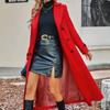 European and American Fashion Double-breasted Women's Warm Coat for Autumn and Winter
