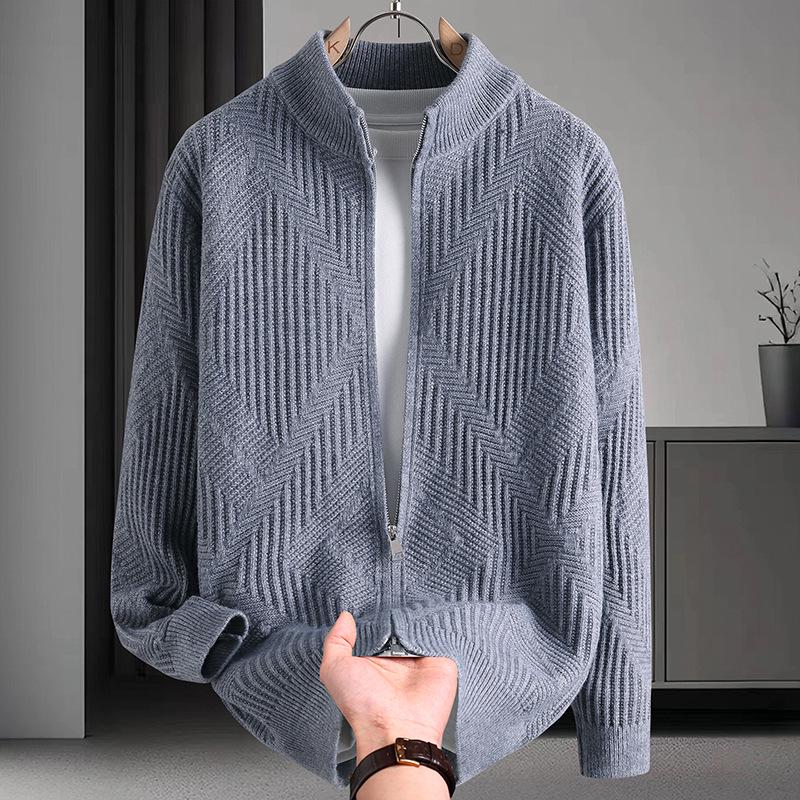 Autumn 2023 Men's Stand-Up Collar Knit Cardigan