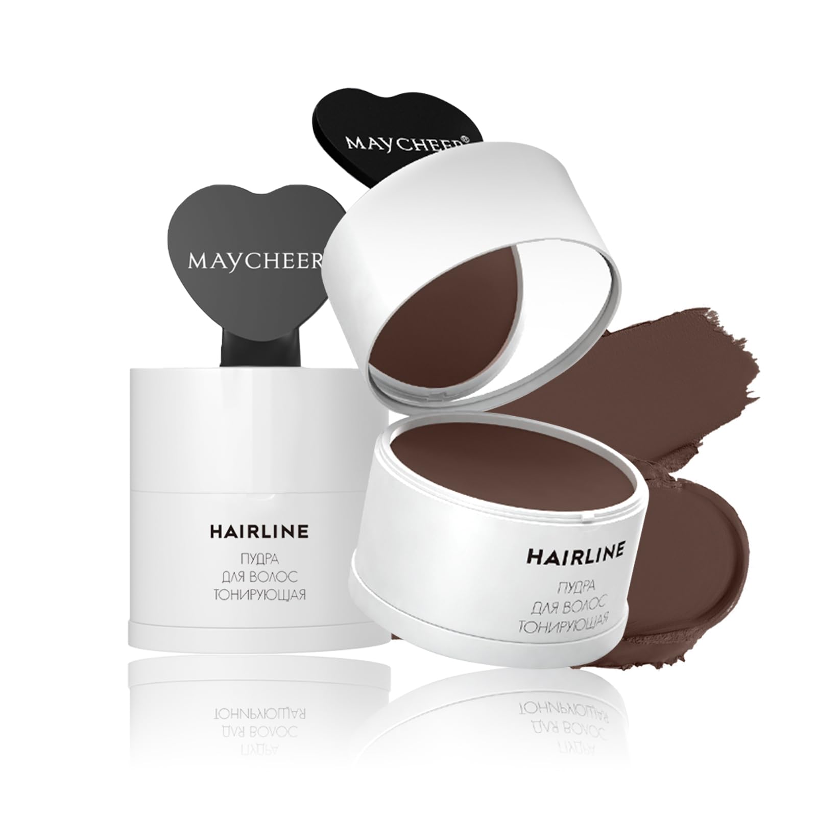 

SELINE GIRL Hairline Powder Eyebrow Powder, Conceals Thinning Hair and Gray Hair, Waterproof and Sweatproof, Portable Dual Brush Head, with Mirror,