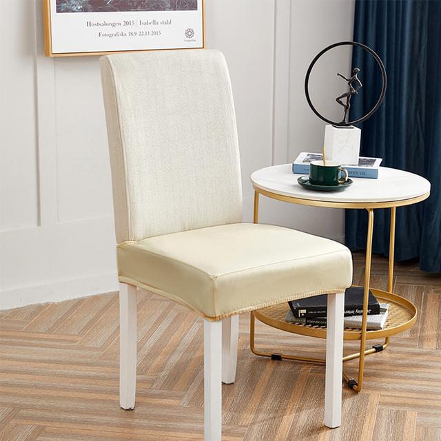 

Кожаный чехол на обеденный стул, водонепроницаемый эластичный чехол на стул, эластичные чехлы на стулья для столовой, свадьбы, отеля, банкета 1 Piece