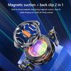 Magnetic & Rotatable Back Clip Laptop Tablet Radiator Strong Cooling RGB Cell Phone Cooler Phone Cooling Fan for iPad iPhone Mac