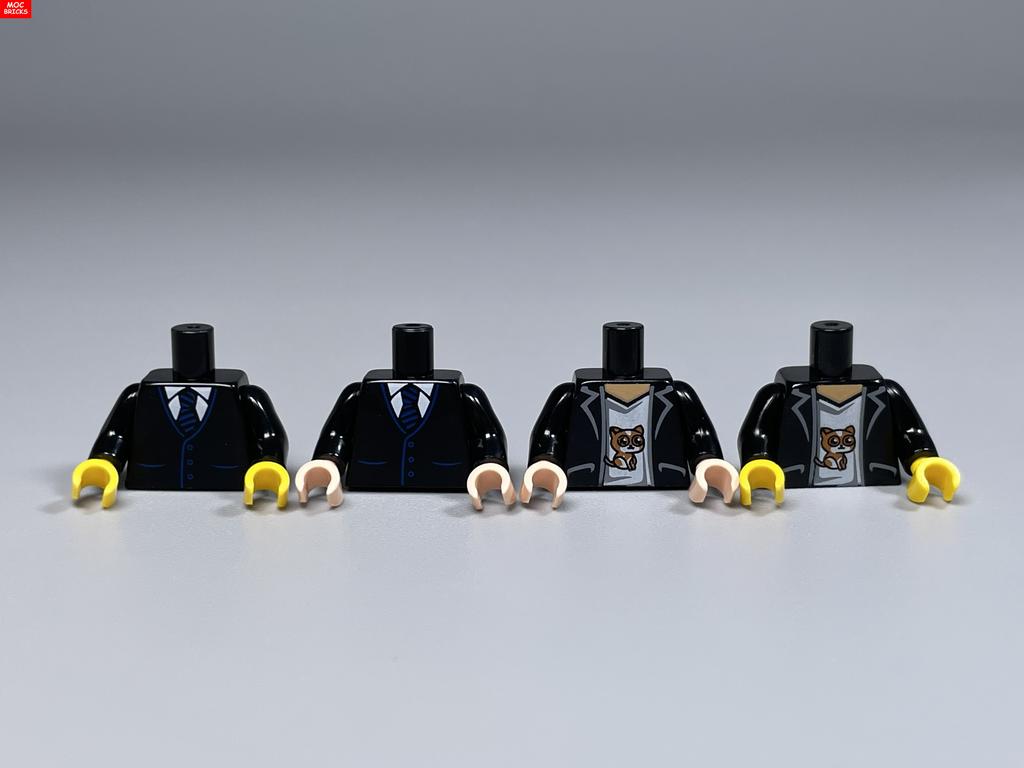 MOC Bricks Suit Series Chef Bridegroom Torso Cloth 4cm Figure Body Part Educational Building Blocks Assembled Toys Plastic Doll