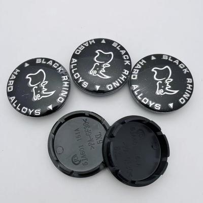 4 pezzi 56MM Emblema Logo Black Rhino Coprimozzi Centrali per Ruote Auto Accessori Auto per Ruote Coprimozzi Copertura Centrale Mozzo Auto Sostituzione
