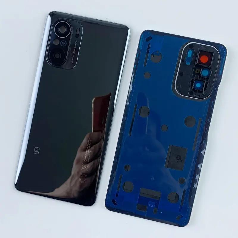 For Xiaomi Poco F3 5G Glass Back Battery Cover Replacement Rear Housing Door With Camera Lens