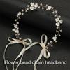 Fasce per Capelli Ghirlanda Floreale con Perle Finte Regolabili per Spose Damigelle Festa di Matrimonio Accessori Capelli Bohemien