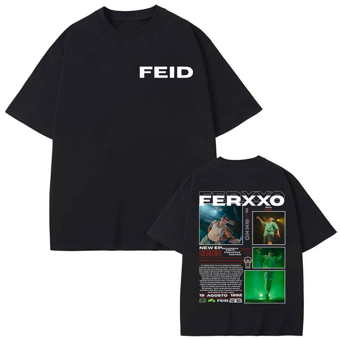 

Rapper Feid Ferxxo Album Merch T-shirt Men s Women s Fashion Y2k Short Sleeve T-shirts Cotton Oversized T Shirts S