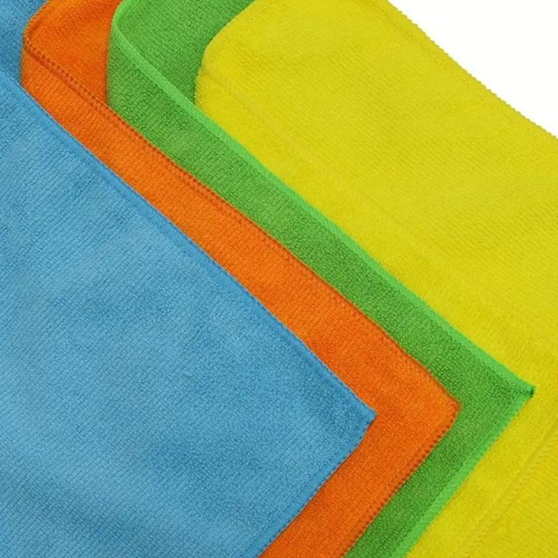 Microfiber Cleaning Cloths Pack of 10, Absorbent Multipurpose Towels Washcloths for Home and Car Use, 30x30cm