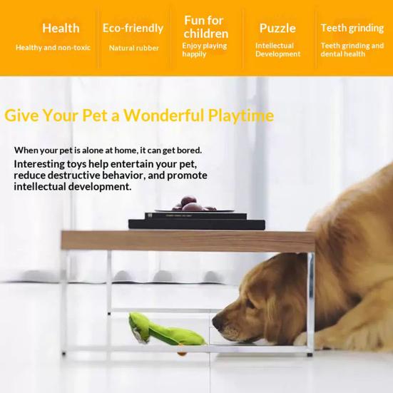 Pet Toy Sound Design Interactive Puppy Chew Toy with Built-in Rattle Cartoon Dog Monkey Design Teeth Oral Health Safe Chew
