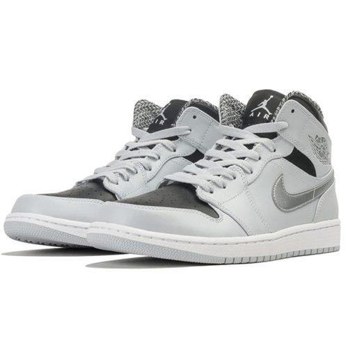 Jordan 1 Mid Czysty Platynowy Metaliczny Srebrny 554724-032