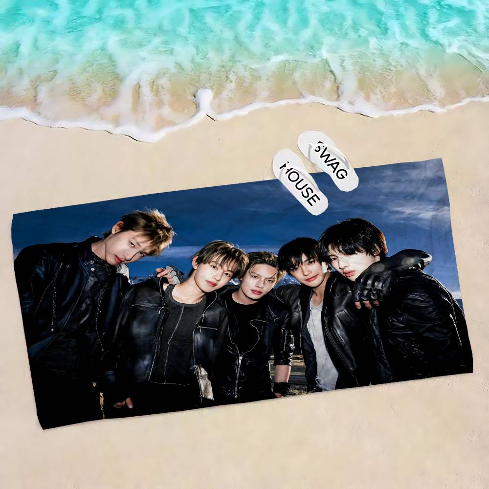 Kpop CORTIS Microfiber Printed Beach Towel Mountain Climbing Yoga Beach Swimming Running Absorbent Soft Towel