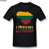 Funny Unisexs Lithuania Map Flag and Text Cotton Prints Casual Short Sleeve TShirt Fashion T Shirt Brand Sbz8245