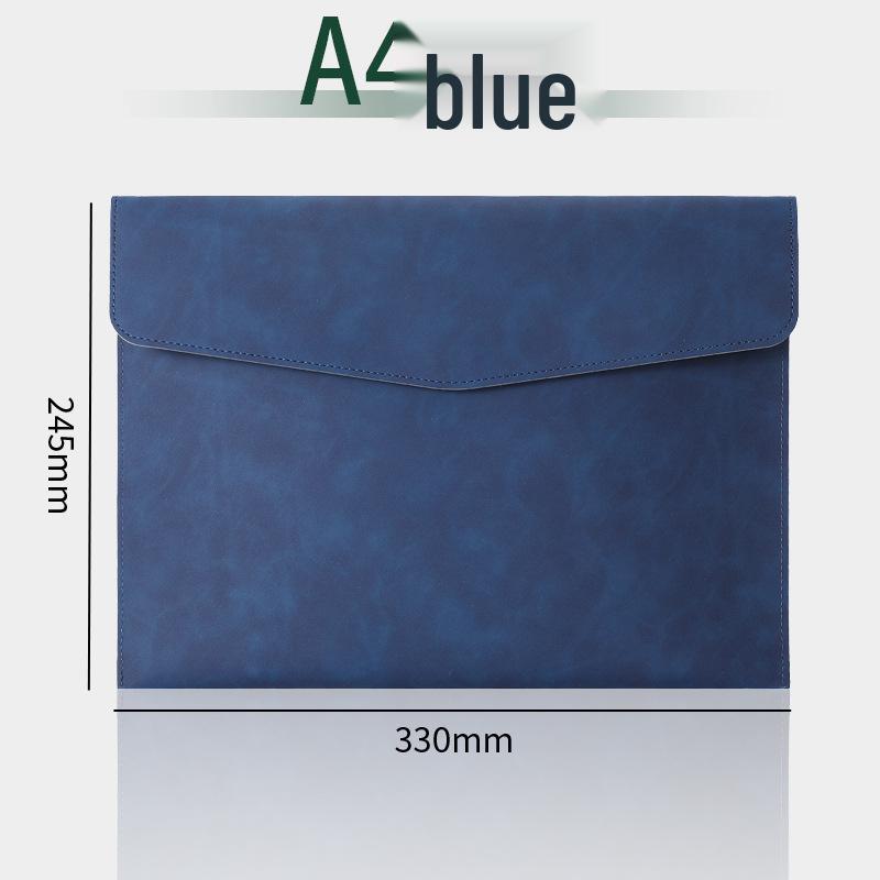 A4 Leather Waterproof Briefcase for Office & Business Use