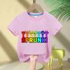 2026 Summer Short-sleeved Sprunki Cute Fashion Top Boys Girls Comfortable Round Neck Pure Cotton T-shirt Children's Sprunki Gift