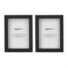 Amazon Basics Rectangular Photo Frame with Mat 2 Pack Mat, 13x18cm, 10x15cm, Black,