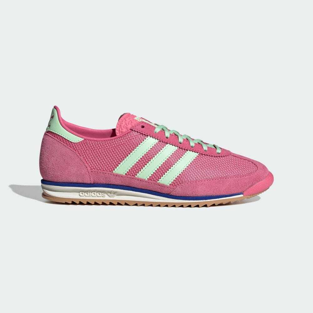 JI1879 Adidas Originals SL72 OG Pink Fusion Semi Green Spark Lucid Blue (Women's