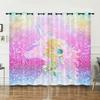 Curtains Cartoon Unicorn Decorative Sunshade Digital Printing Curtains Blackout Free Punching
