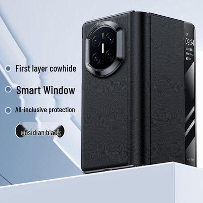 Funda Protectora Chuangjiashuo de Cuero Genuino 360° para Huawei Mate X7