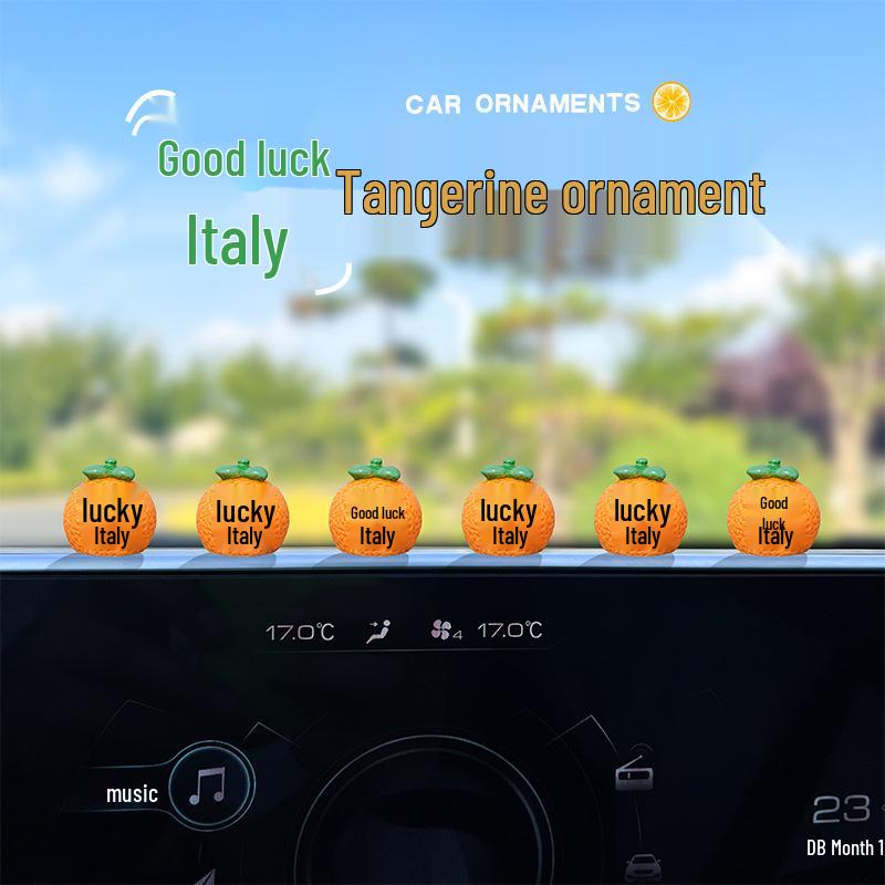 Mini Orange Good Luck Car Ornament