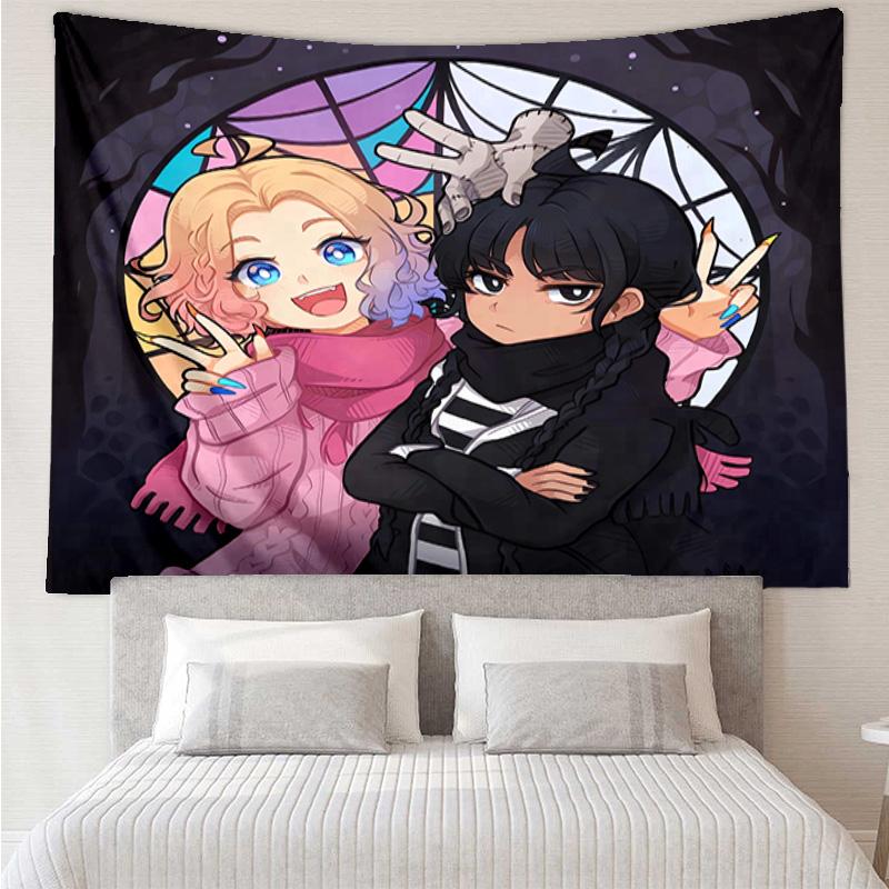 Stained Glass Gothic Romance Tapestry Hanging for Bedroom,Livingroom, Playroom,Decor Art Room Wall Tapestry Holiday and Birthday Gifts